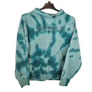 Playboy‎ By PacSun Swirl Tie Dye Logo Hoodie Sweatshirt Medium Check Pics
